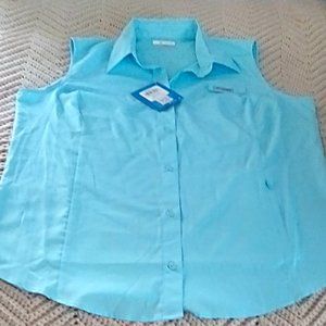 Columbia, XL, sleeveless top, light blue